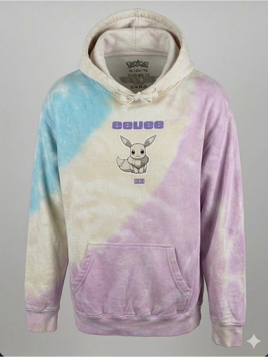Pokemon Other - Pokémon Eevee Evolutions Tie Dye Hoodie - Umbreon & Espeon